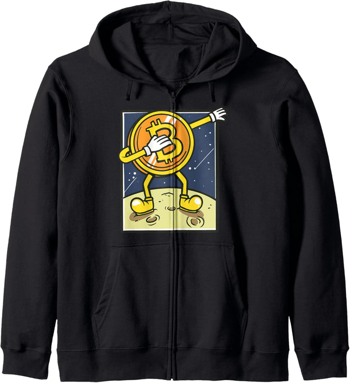 Bitcoin Dab Lustige Krypto Währung Design Kapuzenjacke