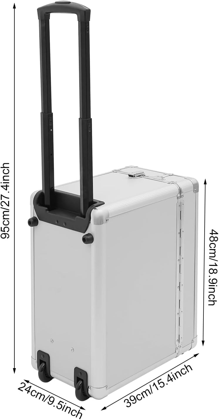 Robuster Aluminium Businesskoffer mit Rollen, 30 kg Traglast - Kompakter Aktenkoffer &amp; Pilotenkoffer