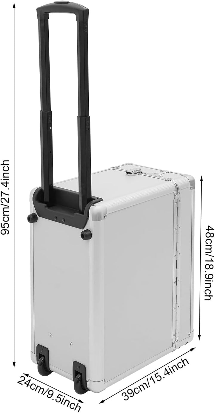 Robuster Aluminium Businesskoffer mit Rollen, 30 kg Traglast - Kompakter Aktenkoffer &amp; Pilotenkoffer
