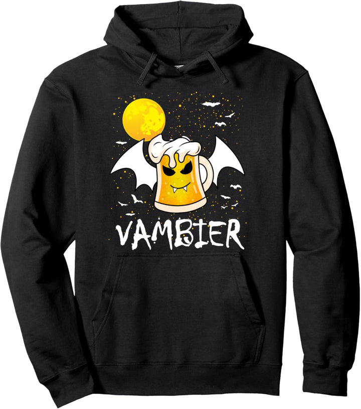 Vambier Halloween JGA Malle Bier Fledermaus Vampir Kostüm Pullover Hoodie
