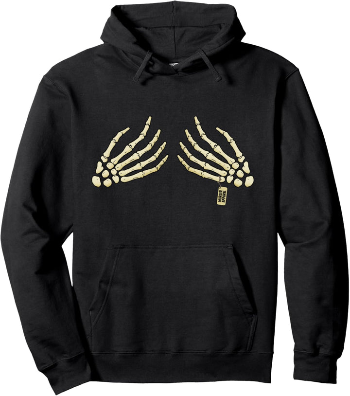 Skeleton Boobs Gothic Halloween Pullover Hoodie