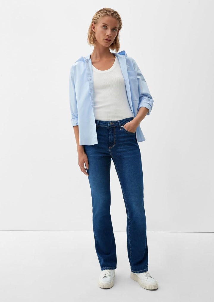 s.Oliver Damen Strickjacke 32 Blau, 32 Blau