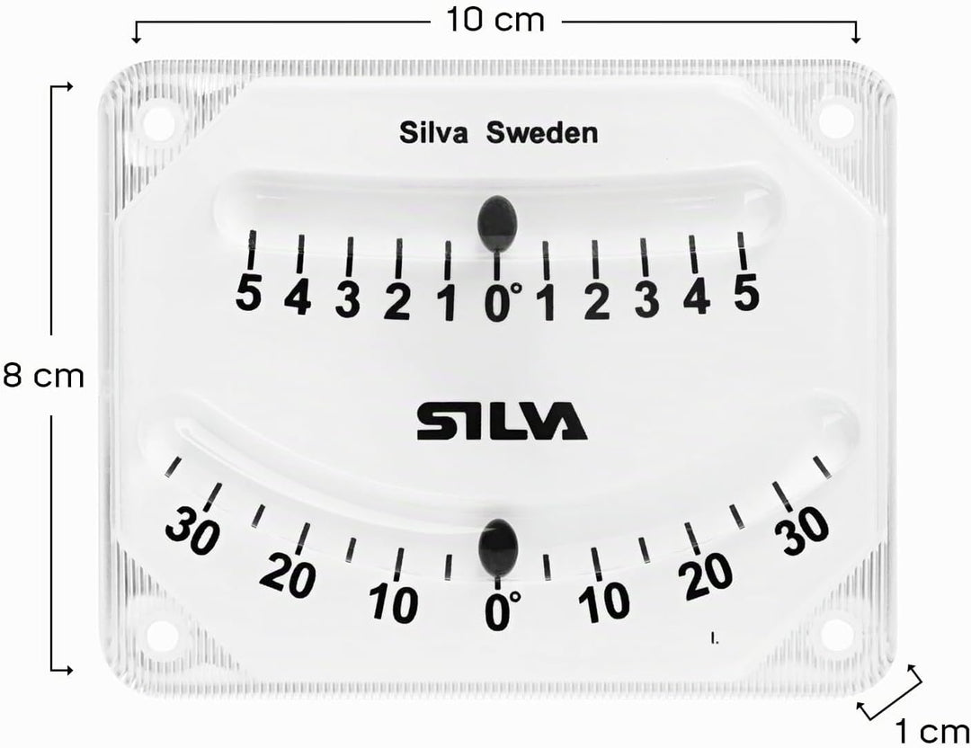 Silva Clinometer Neigungsmesser mit 2 Skalen Weiss Einheitsgrösse