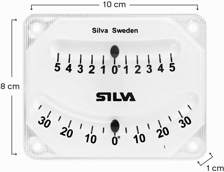 Silva Clinometer Neigungsmesser mit 2 Skalen Weiss Einheitsgrösse