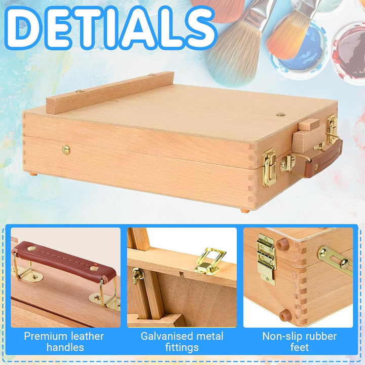 Tischstaffelei Staffelei Tisch Einstellbare Tabletop-Skizze Staffelei Zeichenbrett mit Schublade Hol