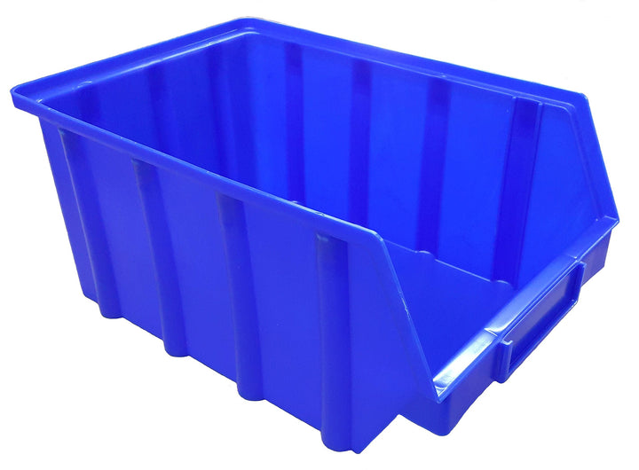 15 Stück Stapelboxen blau Gr.4 (222 x 340 x 157 mm) Kunststoff PP Sichtlagerkästen Stapelkästen ohne