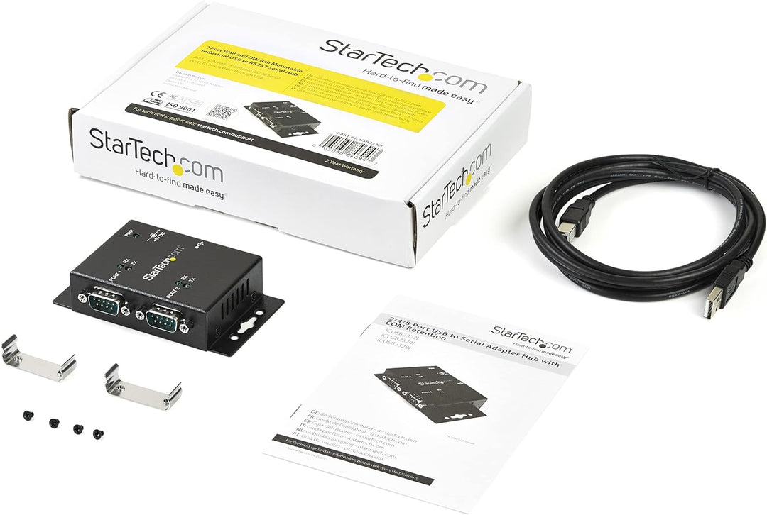 StarTech.com 2 Port USB auf Seriell RS232 Adapter - USB / DB9 Hub 2x DB9 Stecker 1x USB-B Buchse - W
