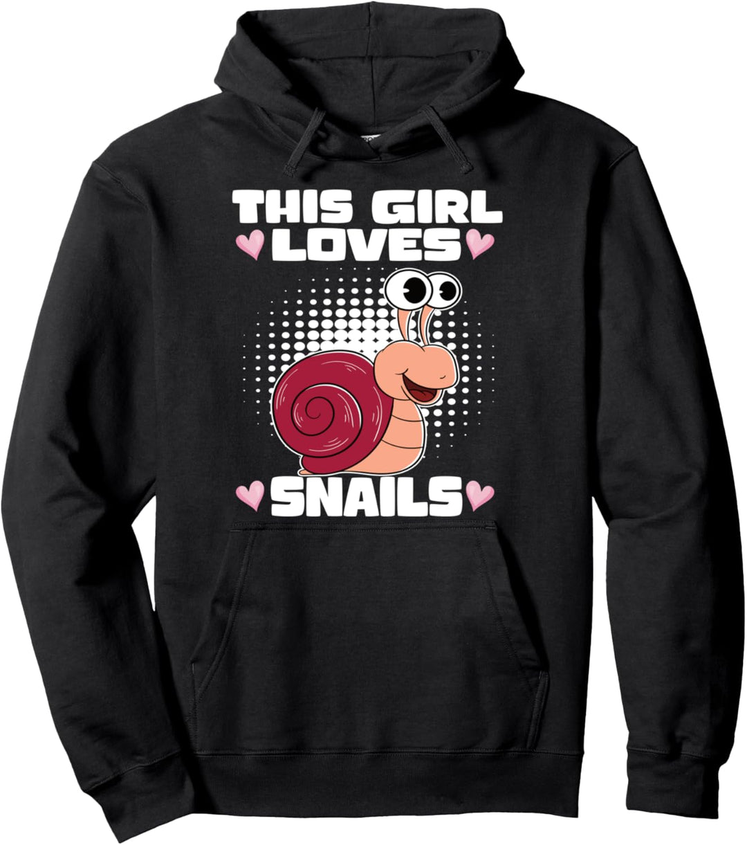 Niedliche Schnecke, das Mädchen liebt Schnecken Pullover Hoodie