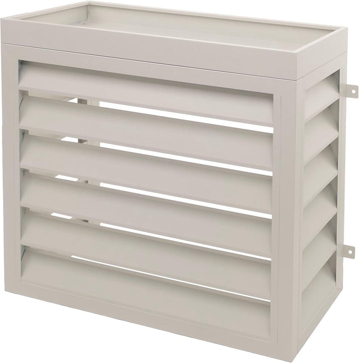 Mendler Verkleidung für Klimaanlage/Wärmepumpe HWC-O43, Abdeckung Schutzgitter Pflanzkasten, Metall