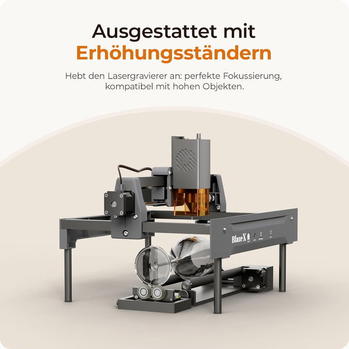 BlazeX Lasergravierer-Drehwalze und Höhenverlängerungs-Kit für M3-Serie