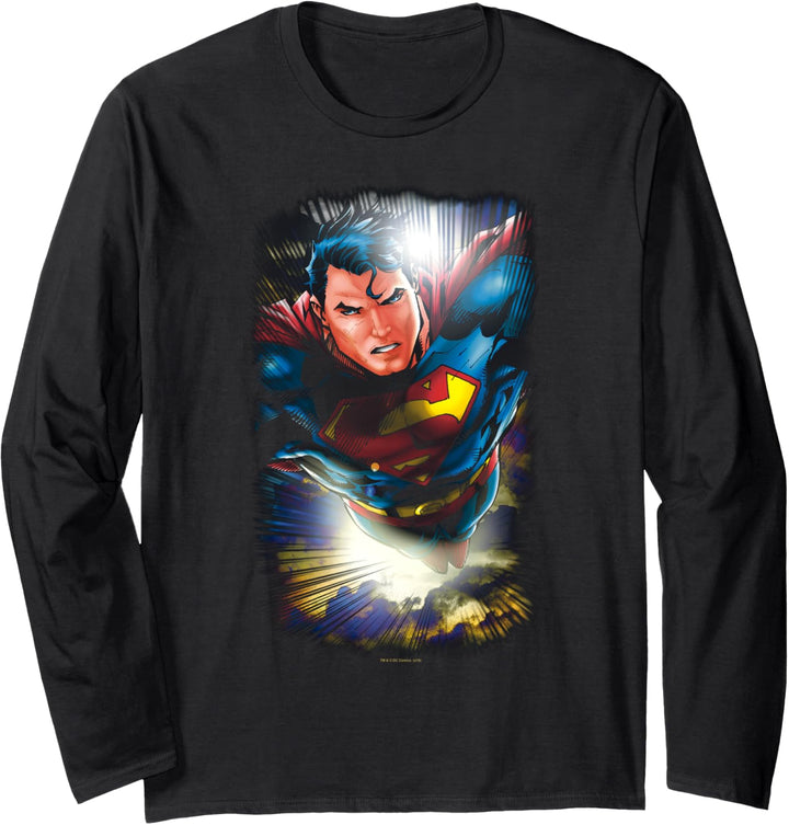 Superman In the Sky Langarmshirt