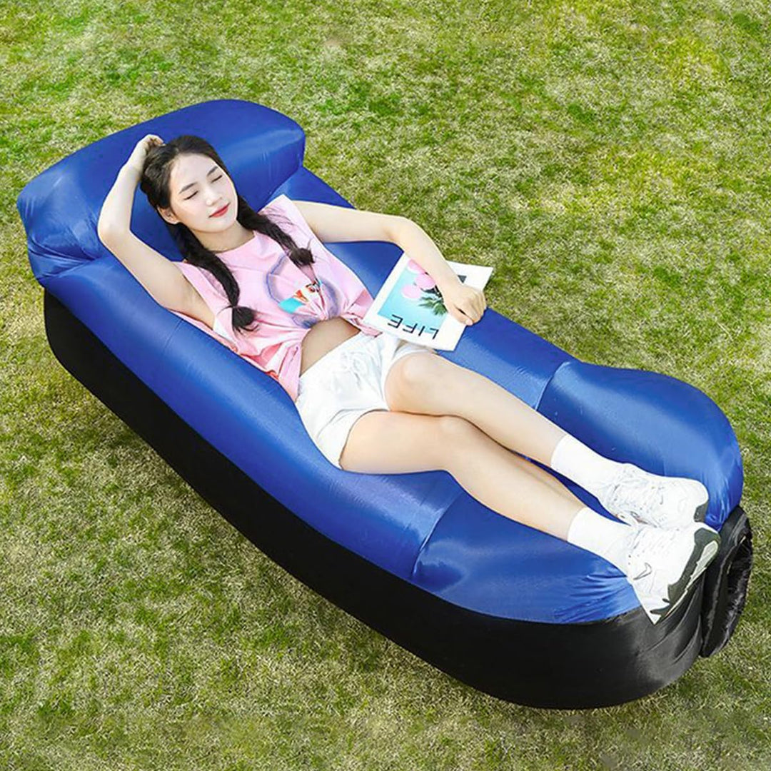 WANGCL Aufblasbares Sofa, tragbares Campingsofa, 240 x 75 cm, für Camping, Hinterhof, Pool, Strandpa