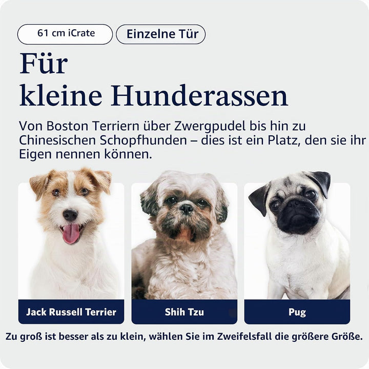 MidWest Homes for Pets iCrate Modell 1524PK Hundebox, ca. 61 cm lang, mit Einzeltür, auslaufsicherer