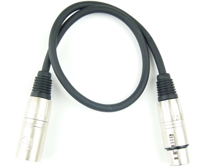 Adam Hall Cables 4 Stück K3MMF0050BLK Mikrofonkabel XLR female auf XLR male DMX Audio Kabel 3 pol po