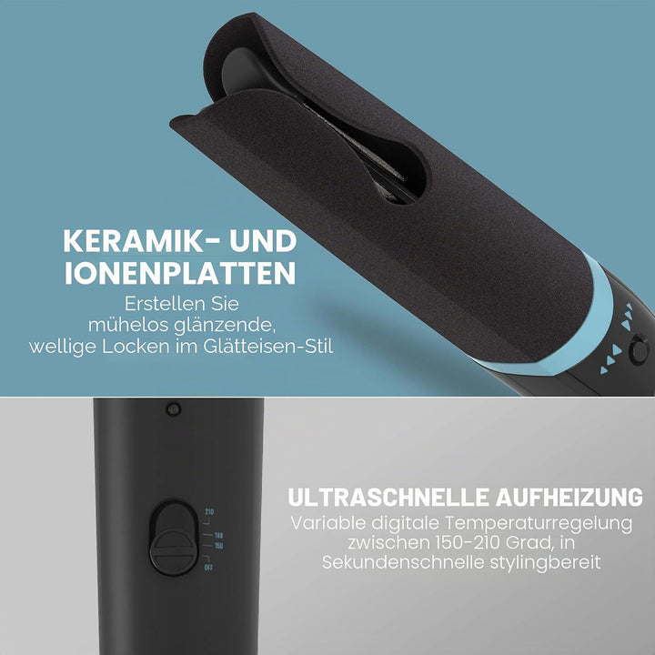 REVAMP Progloss Auto Wave &amp; Curl - Automatischer Lockenstab für grosse oder kleine Locken mit Ionen-