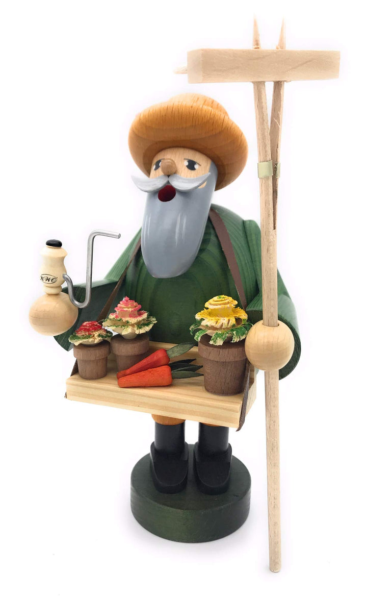 KWO Olbernhau 21040 Räuchermännchen Gärtner, 18 cm