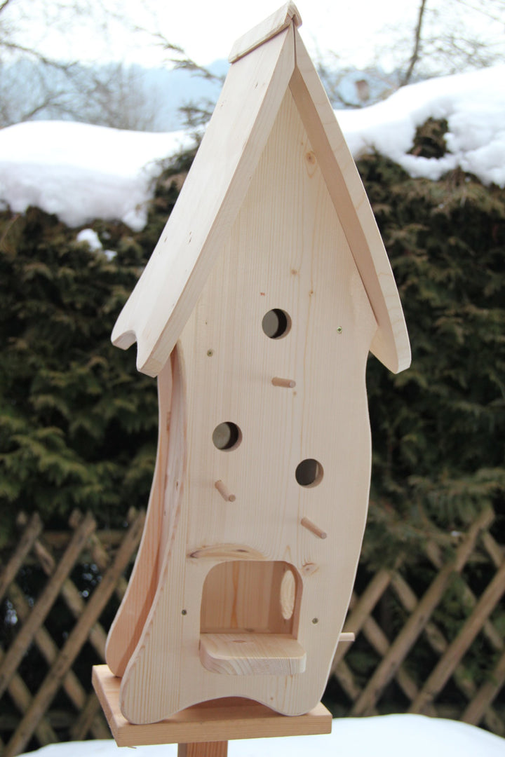 Dekorativer XXXL Nistkasten(N4) mit Vogelfutterhaus-Vogelhaus--Vogelhäuschen-sauberste Verarbeitung-