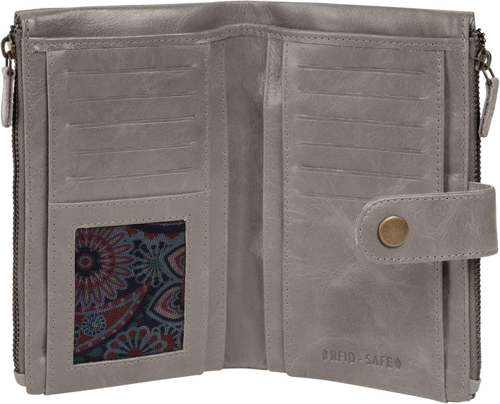 bruno banani Geldbörse Echt Leder grau Damen - 021754, Grau