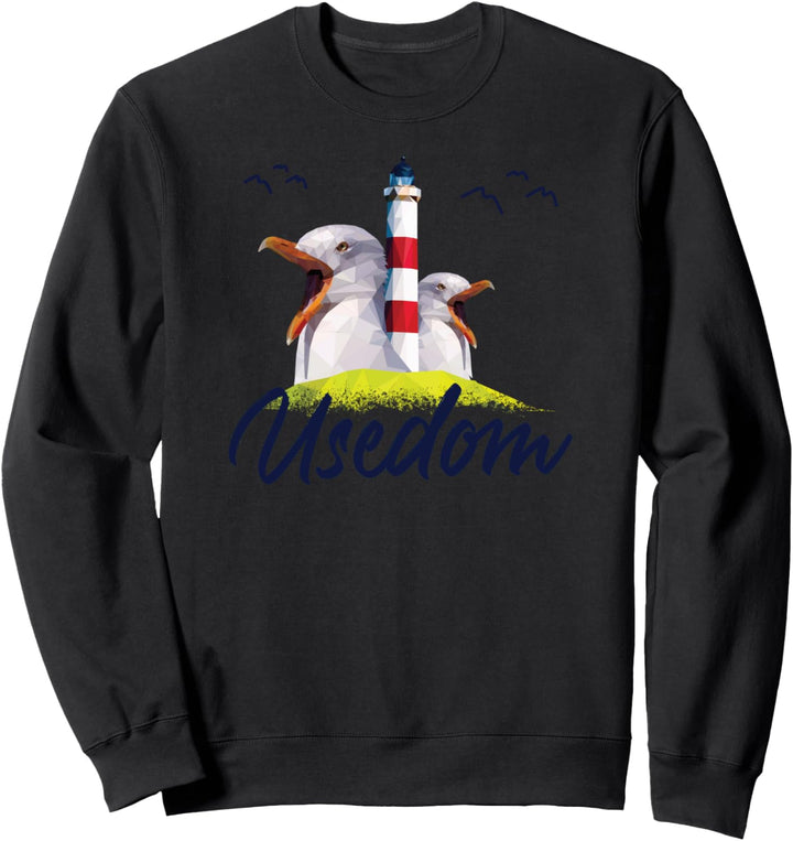 Usedom Insel Leuchtturm Ostsee Möwe Sweatshirt