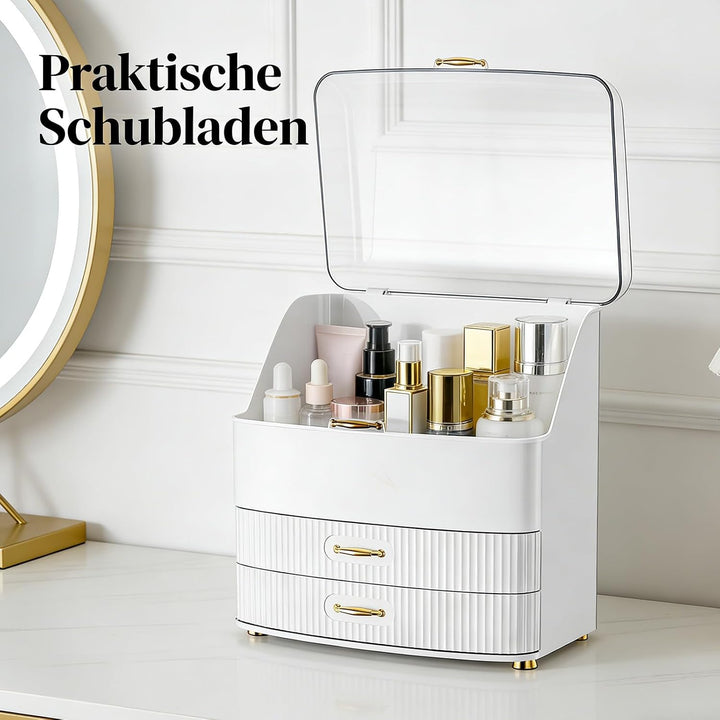 Make Up Organizer, Transparente Aufbewahrungsbox Mit Deckel, 3 Schubladen Bad Organizer, Platz Spare