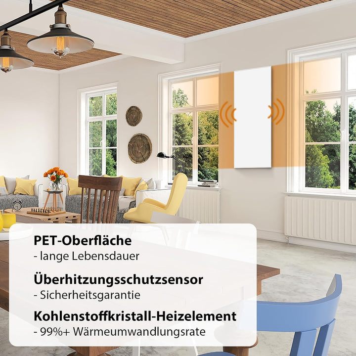 Infrarotheizung WiFi-Steuerung 700 W - Bodenstehend, an der Wand montiert, Infrarot-Heizung energies