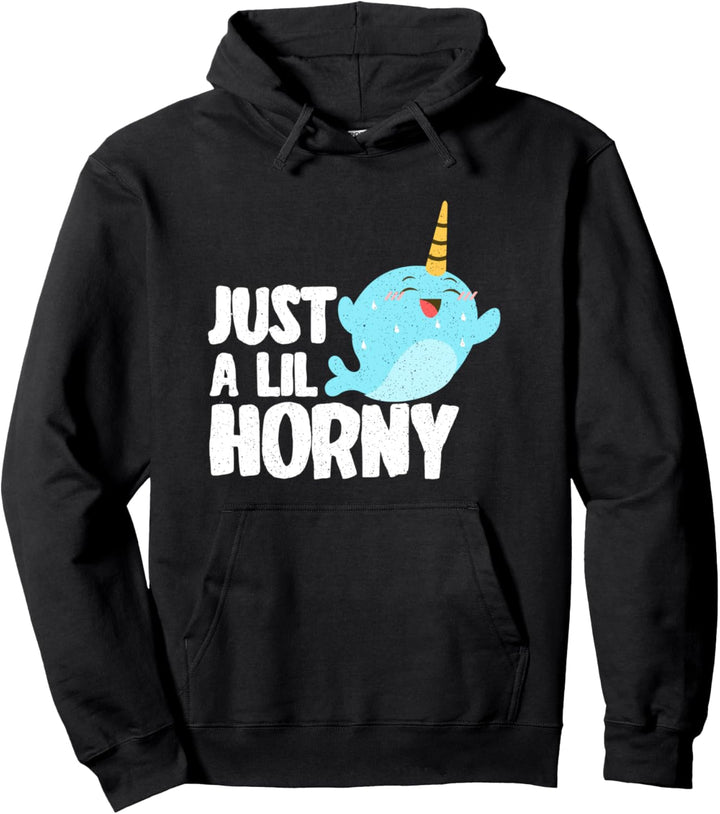 Lustiger Narwal Nur ein fliederfarbenes geiles Einhorn des M Pullover Hoodie