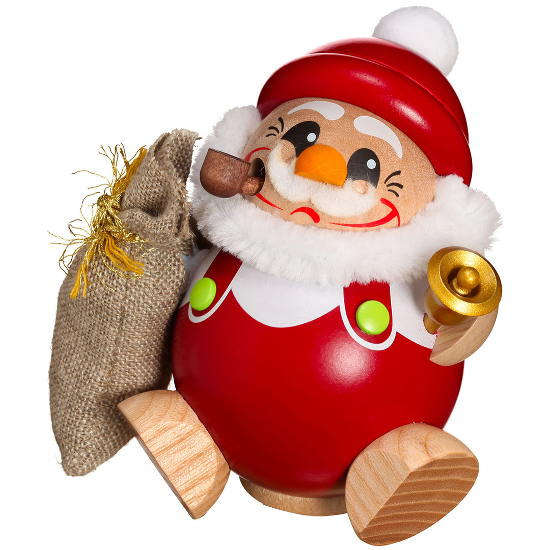 Seiffener Volkskunst | Kugelräucherfigur | Nikolaus 11 cm | Räuchermann | Räuchermännchen aus Seiffe