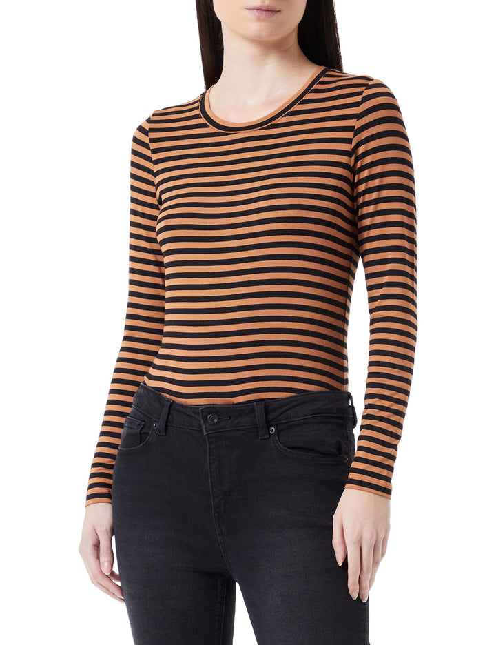 PART TWO Damen Emajapw Ts T-Shirt XL Argan Oil Stripe, XL Argan Oil Stripe