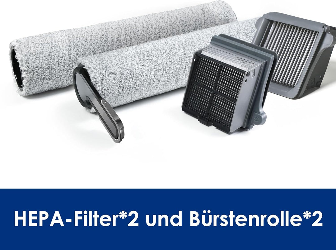 Tineco Ersatz HEPA Montage- und Bürstenrollenset für Nass Trockensauger, kabellosen Multifunktionsre