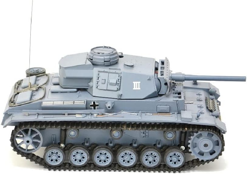 RC Panzer "Kampfwagen III" 1:16 Heng Long -Rauch&amp;Sound - mit Stahlgetriebe und 2,4Ghz Fernsteuerung