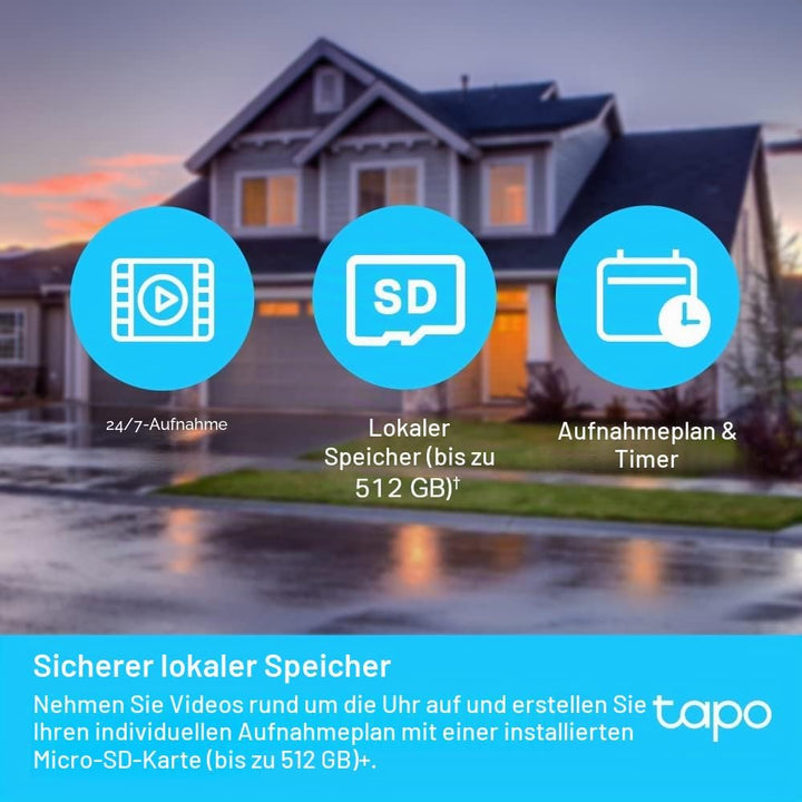TP-Link Tapo C500 WLAN-Überwachungskamera für den Aussenbereich, 360 °, Auflösung 1080p, Bewegungser