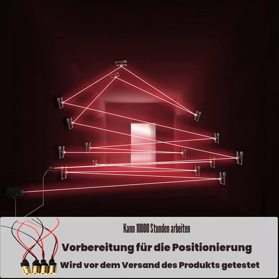 Rotes Lasermodul Gruppenmodul Industrielaser einstellbare Brennweite 6mm Linie-4pack, Linie-4pack