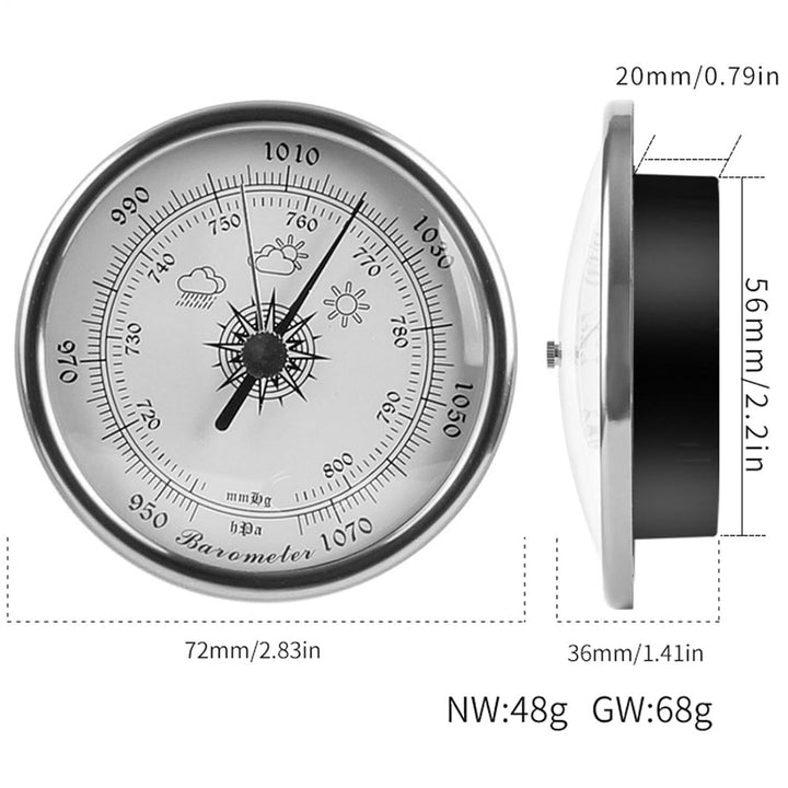 Fischerbarometer, präzises Barometer, tragbar, hohe Präzision, Manometer für Wetterstation, Angeln,