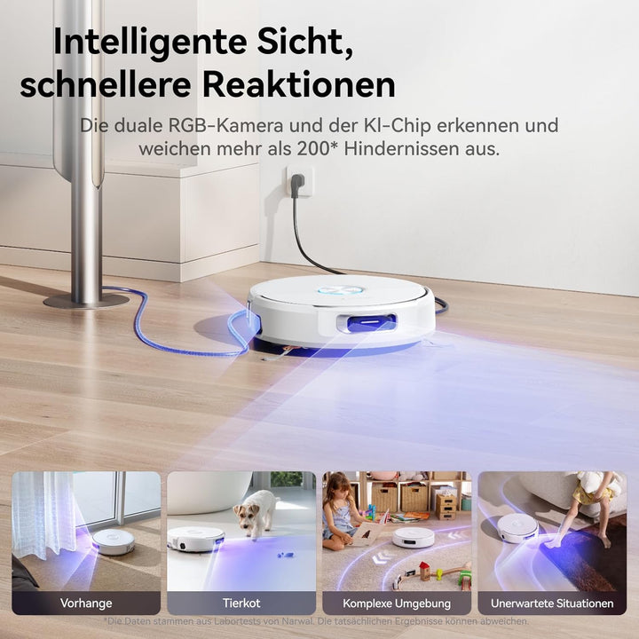 NARWAL Flow Saugroboter mit Wischfunktion, FlowWash-Moppsystem mit Echtzeit-Selbstreinigung, 22.000