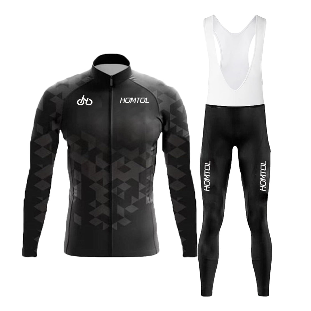 HOMTOL Radtrikot Set Herren Langarm Kurzarm Fahrradbekleidung Fahrradtrikot Triathlon Anzug Herren F