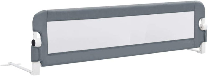 puraday Kleinkind-Bettschutzgitter Grau 150x42 cm Polyester Bettgitter Rausfallschutz Rausfallschutz
