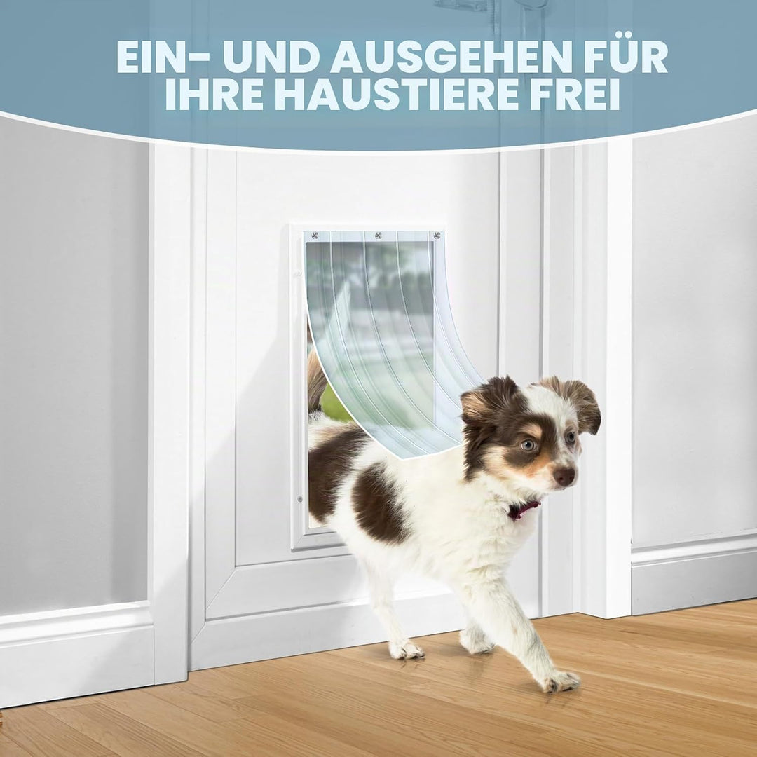 Uross Ersatzklappen für Hundetür, Transparenter Plastikstreifen Vorhang 20 cm x 180 cm, PVC-Umreifun