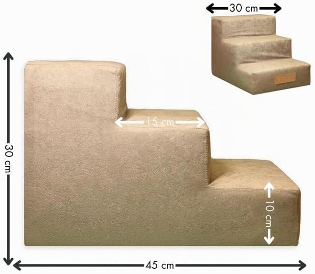 Sofatreppe für Hunde und Katzen – Hundetreppe für Bett &amp; Sofa – 3- oder 4-stufig, rutschfest &amp; wasch