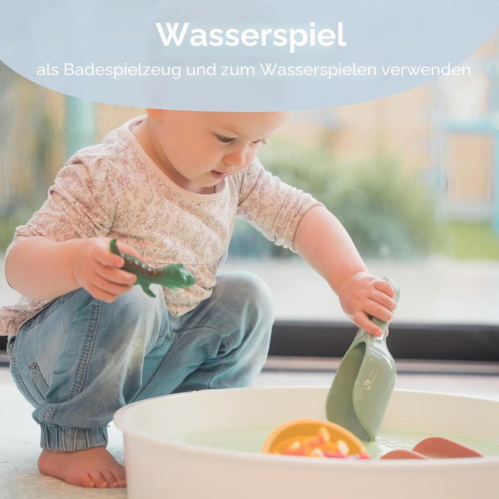 Inspire My Play – 3 x Koralle Stapelbare Silikonschaufeln – Perfektes Zubehör für Sensory Play Tray