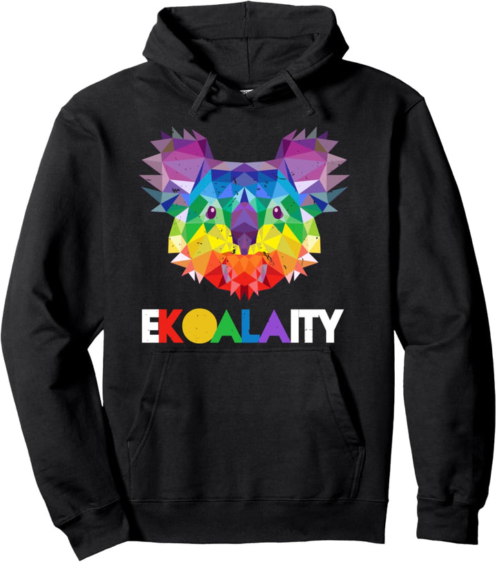 Koala Rainbow Flag Gay Pride Pullover Hoodie