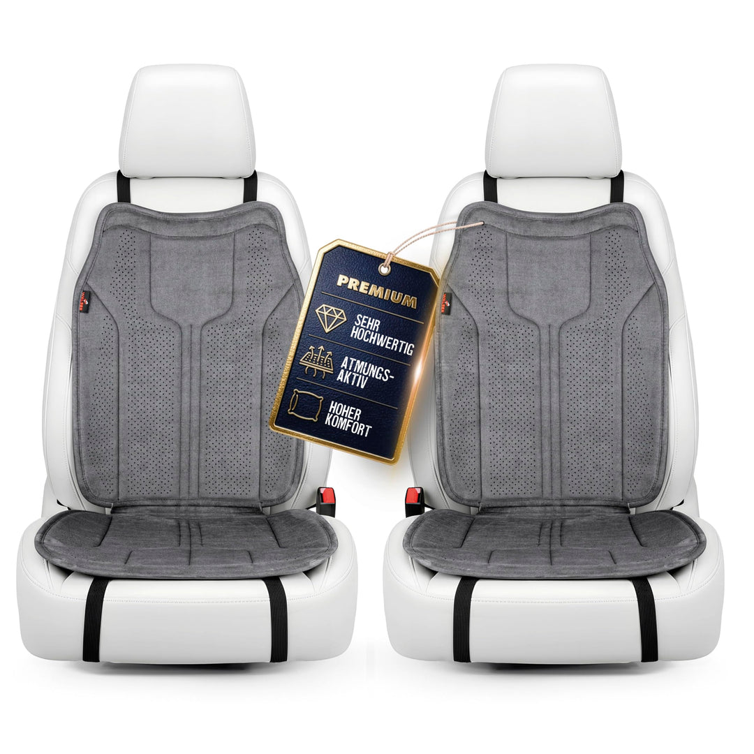 Walser Premium Sitzauflage Auto Nubo, 2 Sitzschoner Auto anthrazit, hochwertige Autositzauflage 2 St