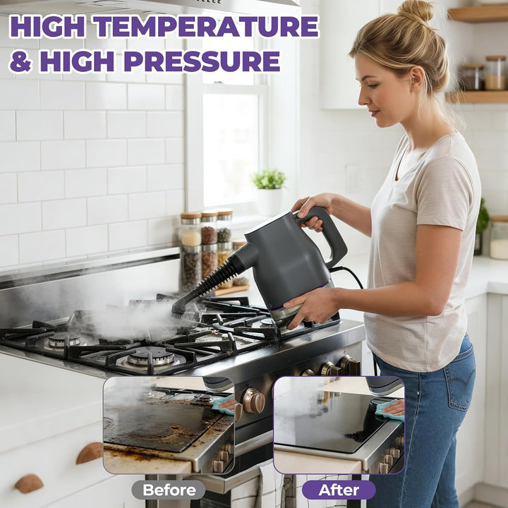 1350W Dampfreiniger Handgerät 15-Sekunden-Aufheizung 125℃ Tragbarer Dampfreiniger für Zuhause mit 40