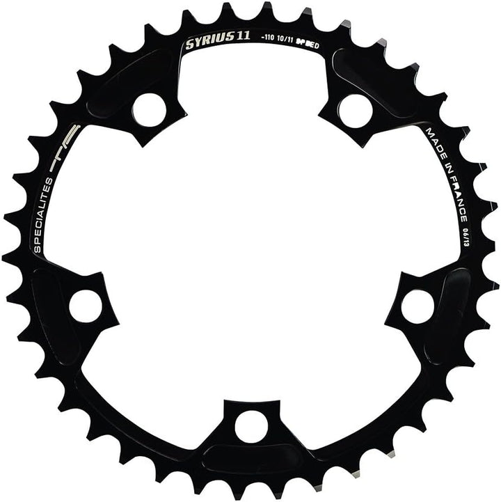 Spécialités TA Syrius 110pcd 10/11-Gang-Kettenblatt Inner 39T Schwarz, Inner 39T Schwarz