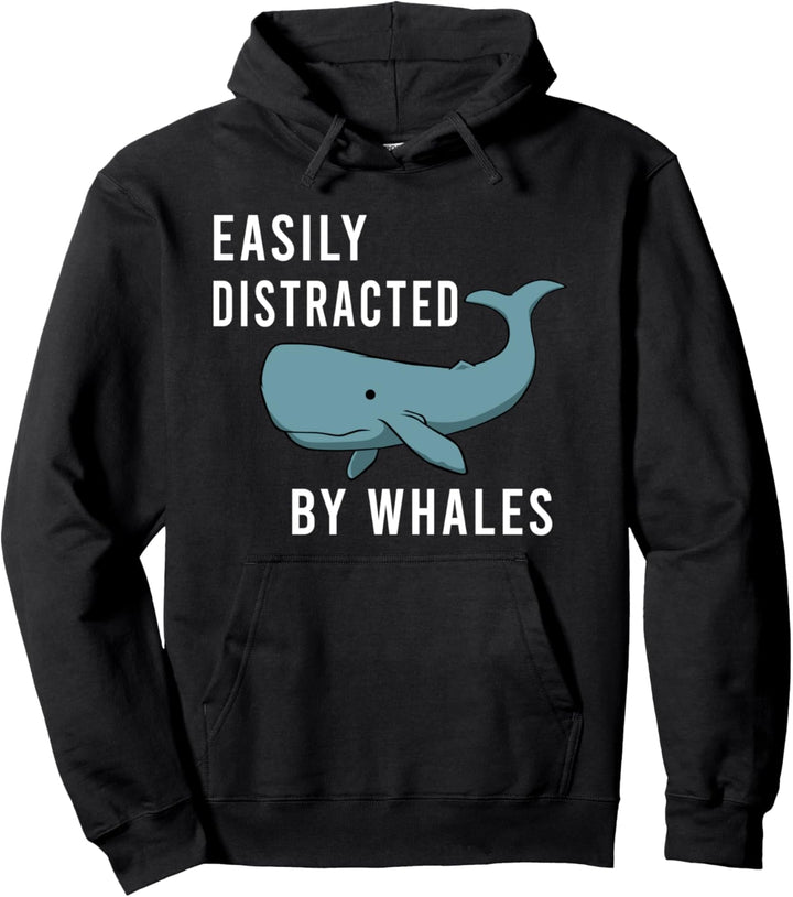 Abgelenkt durch Wale Lustiger Spruch Ozean Pullover Hoodie