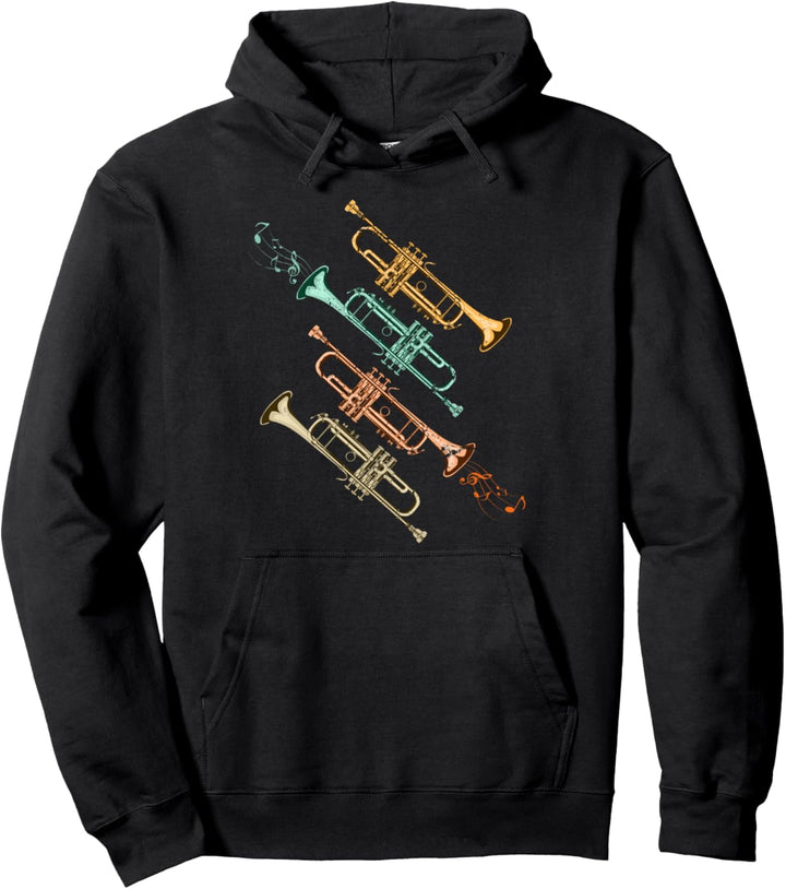 Marschkapellen Jazz Musik Geschenk Retro Trompete Pullover Hoodie