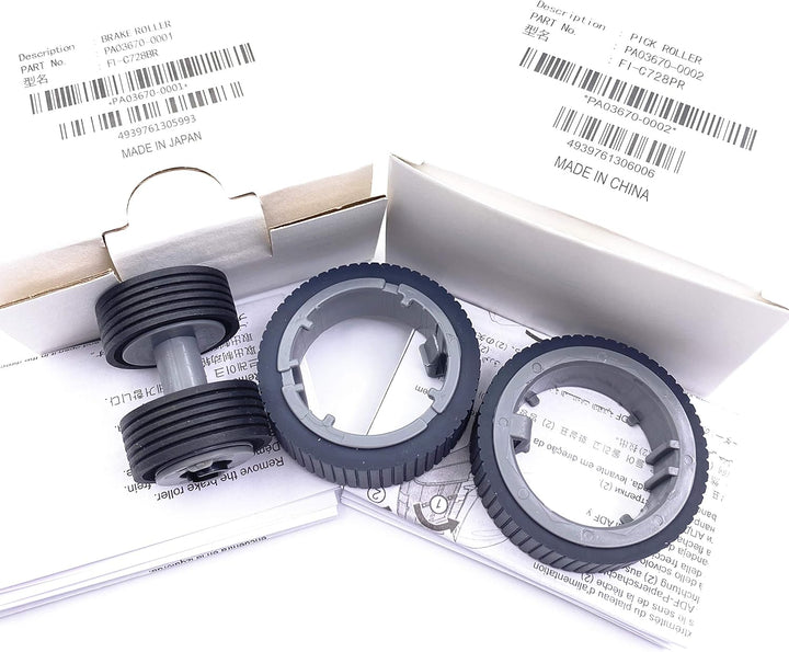OKLILI PA03670-0001 PA03670-0002 Verbrauchsmaterialien-Set: Pick Roller + Bremsrolle für den Fujitsu
