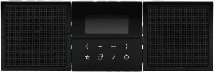 Jung Smart Radio DAB+ DABLS2BTSW Bluetooth-Set Stereo Radio 4011377172739 Schwarz mit 2 Lautsprecher