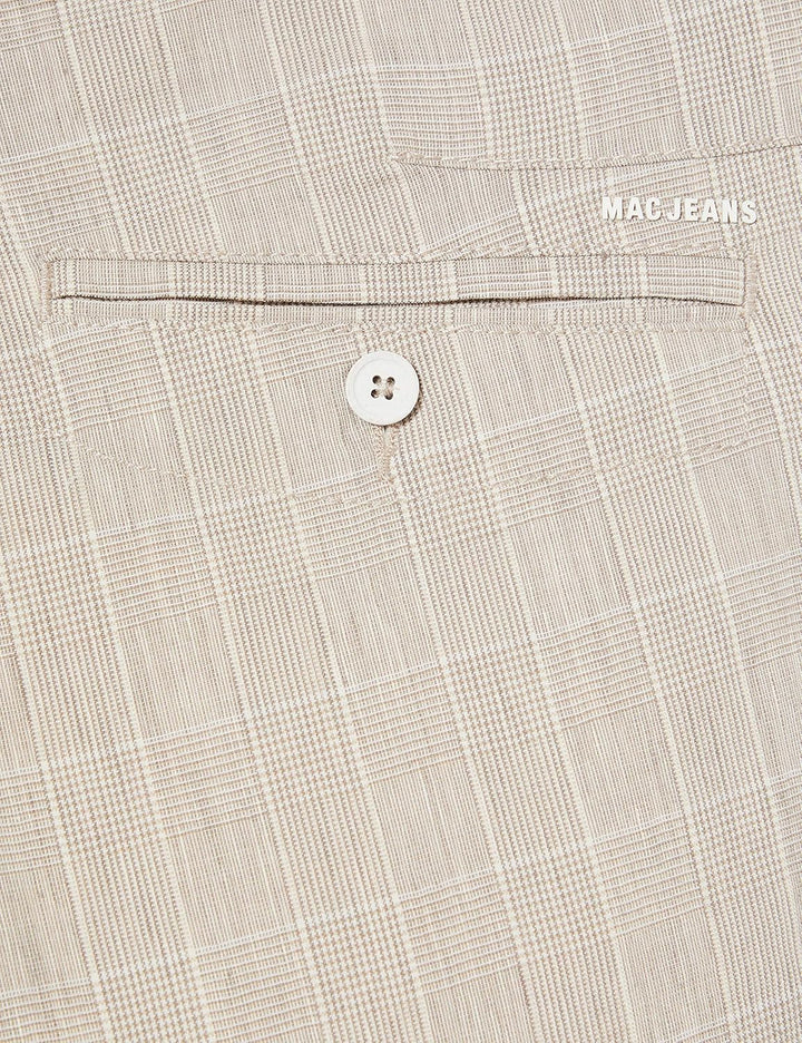 MCA Herren Lennox Hose, per Pack Beige (Cream White Check 203K), W34(Herstellergrösse: 34/32)
