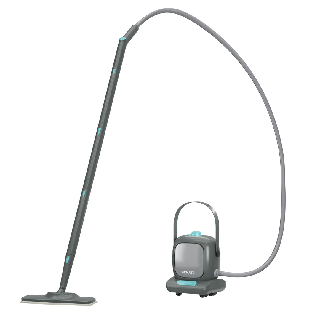 Achaté Dampfreiniger PRO mit 3,5 Bar Druck &amp; 1500W - Multifunktionaler Dampfbesen &amp; Dampfmop für Böd