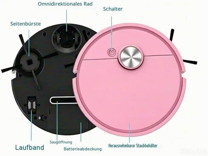 Mini Saugroboter, Mini staubsauger Roboter, Kleiner Saugroboter, Staubsaugerroboter für Auto, 3-in-1
